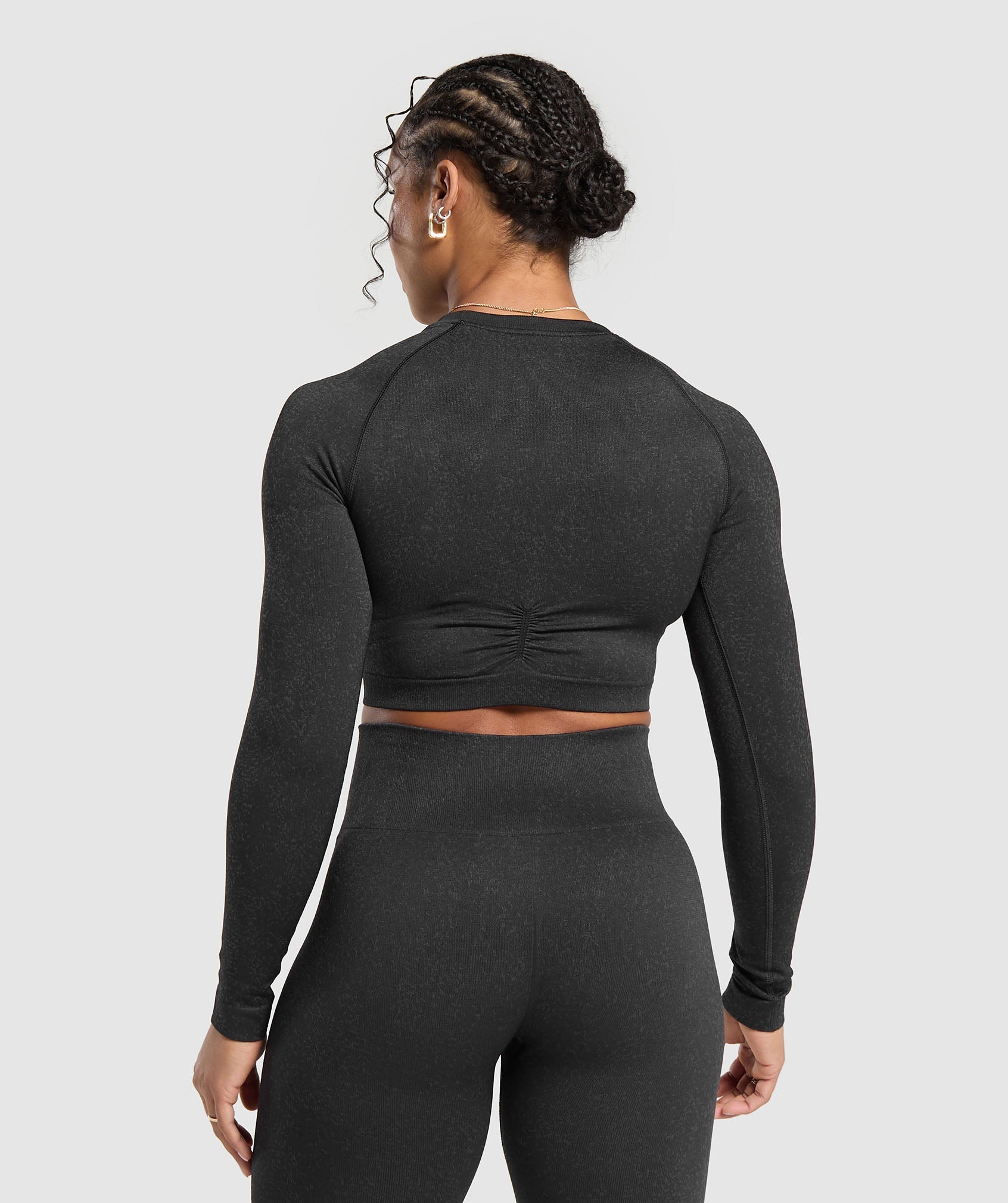 Alternative view of Adapt Fleck Seamless Long Sleeve Crop Top Compression Fit