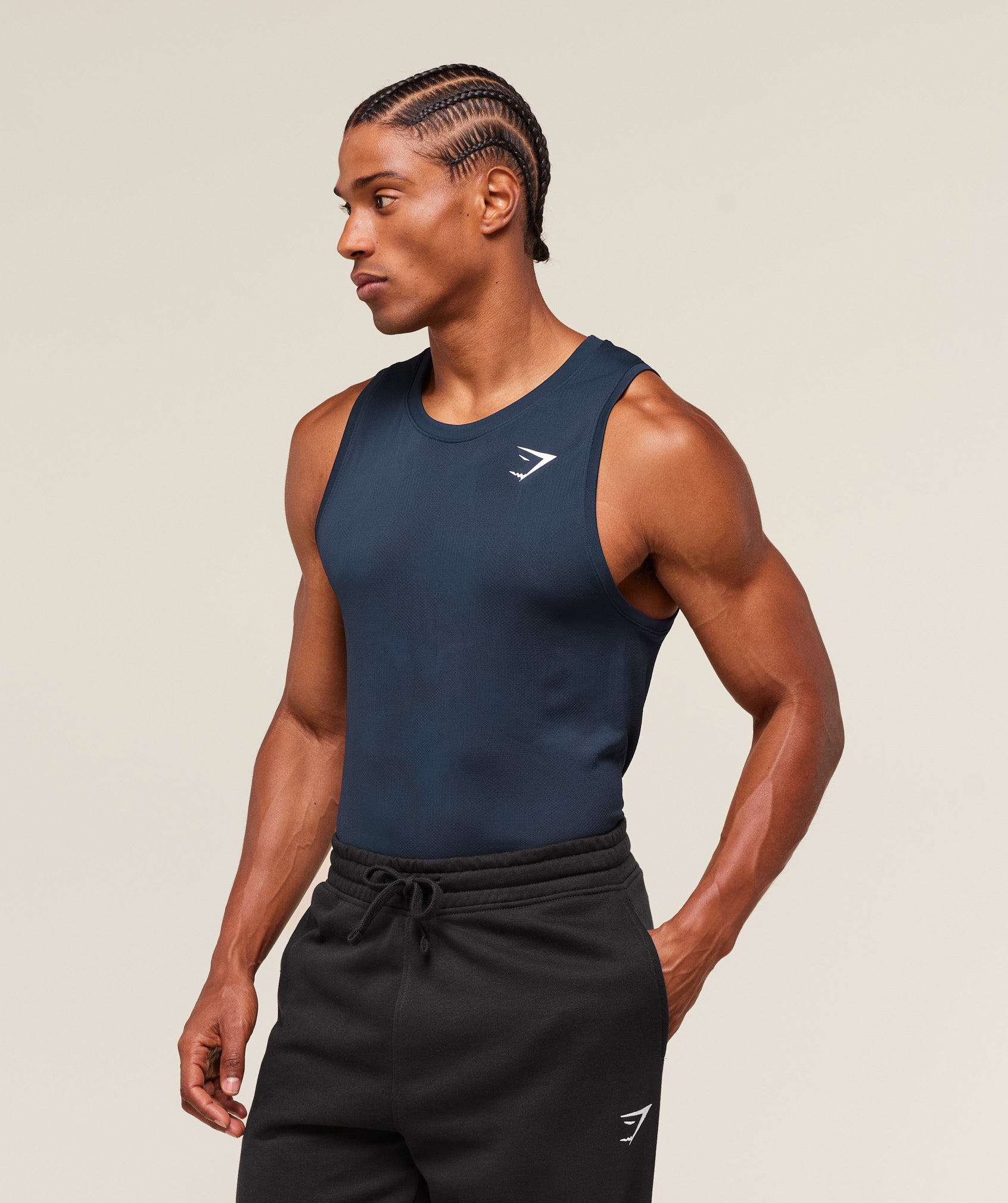 Alternative view of Geo Seamless Tank Slim Fit