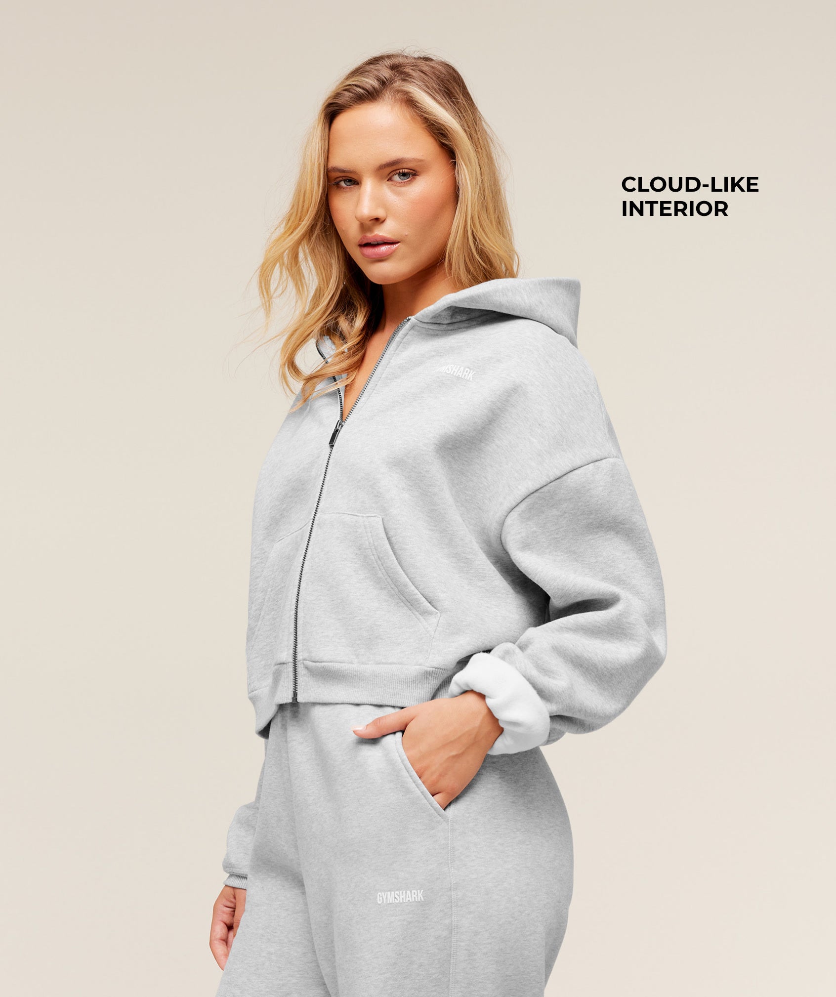 Alternative view of Cosy Luxe Zip Through Hoodie Oversized Fit