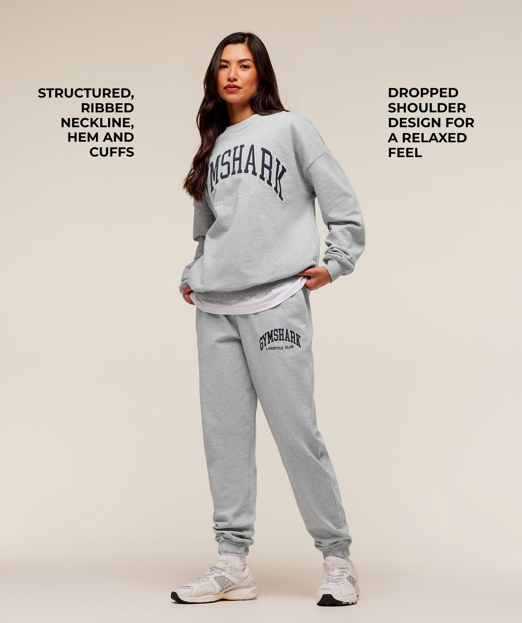 Alternative view of Collegiate Graphic Crew Neck Pullover Oversized Fit
