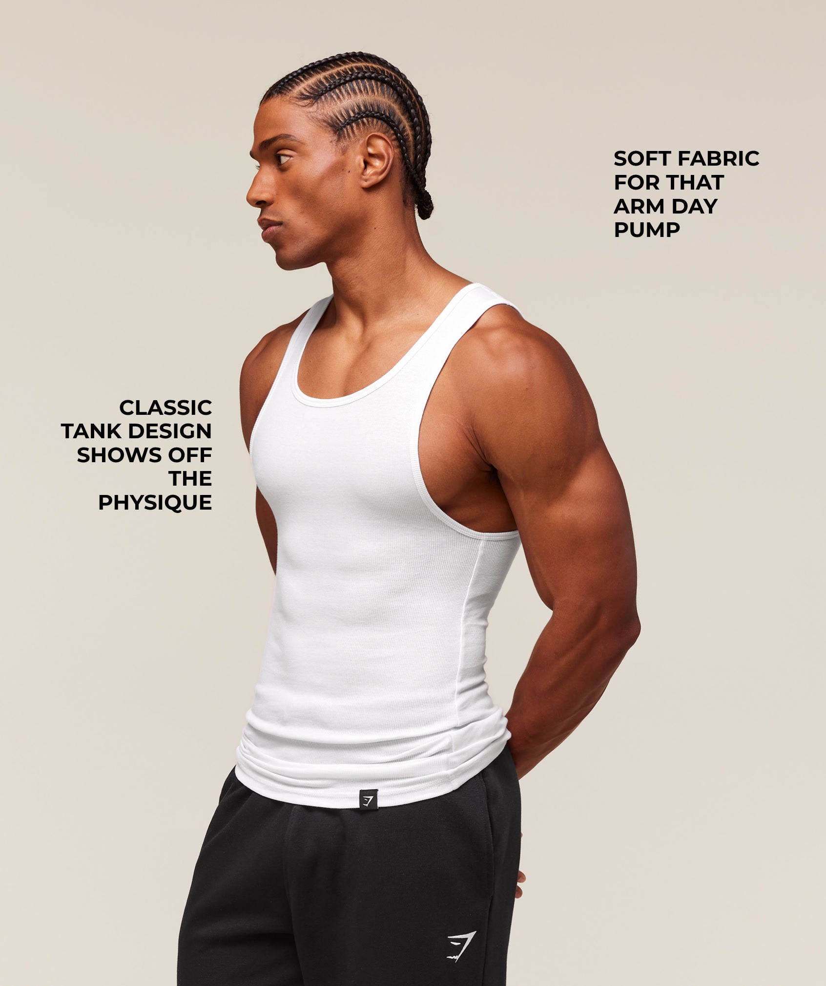 Alternative view of Ribbed Tank 1Pk Muscle Fit