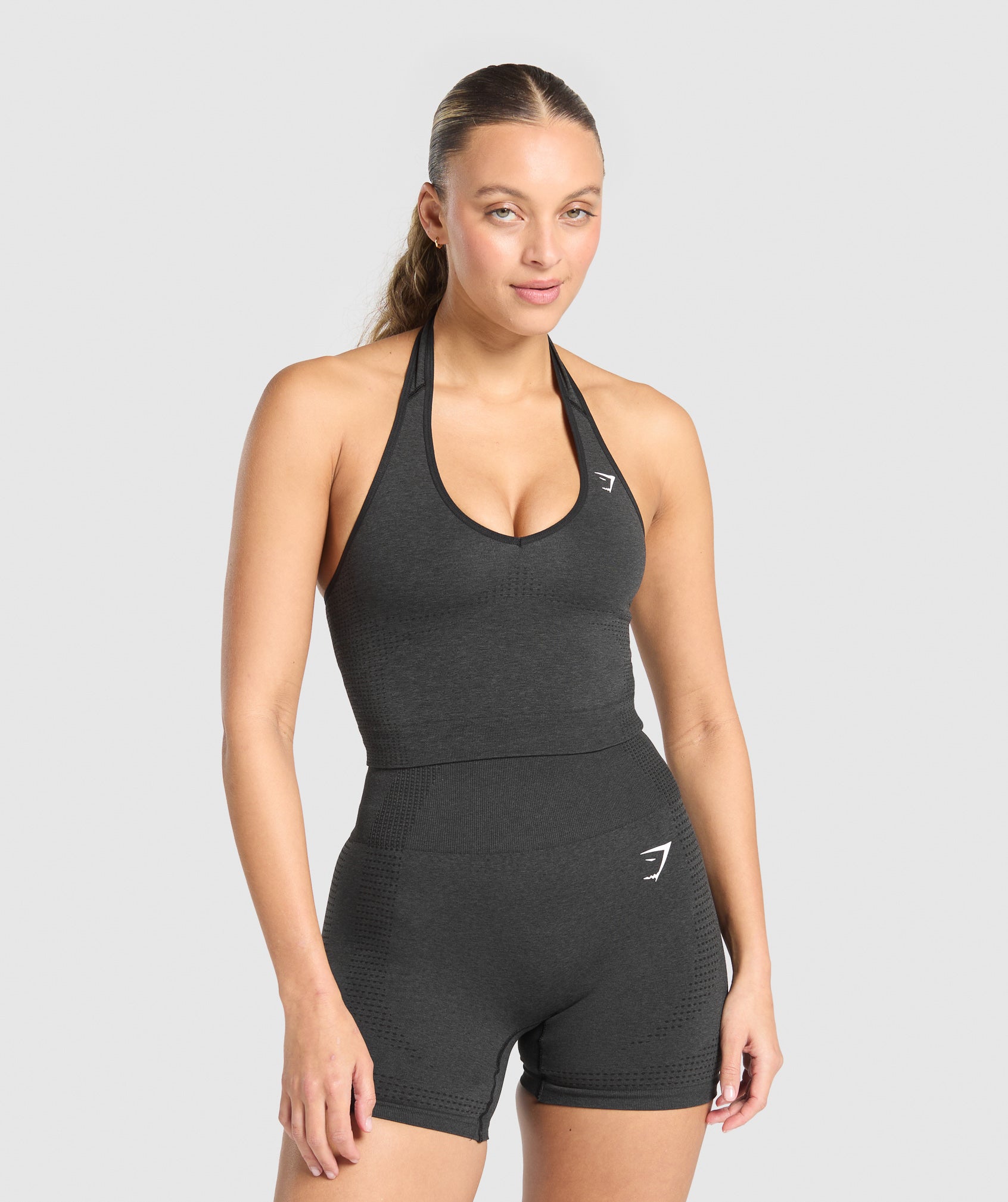 Vital Halter Neck Tank With Shelf