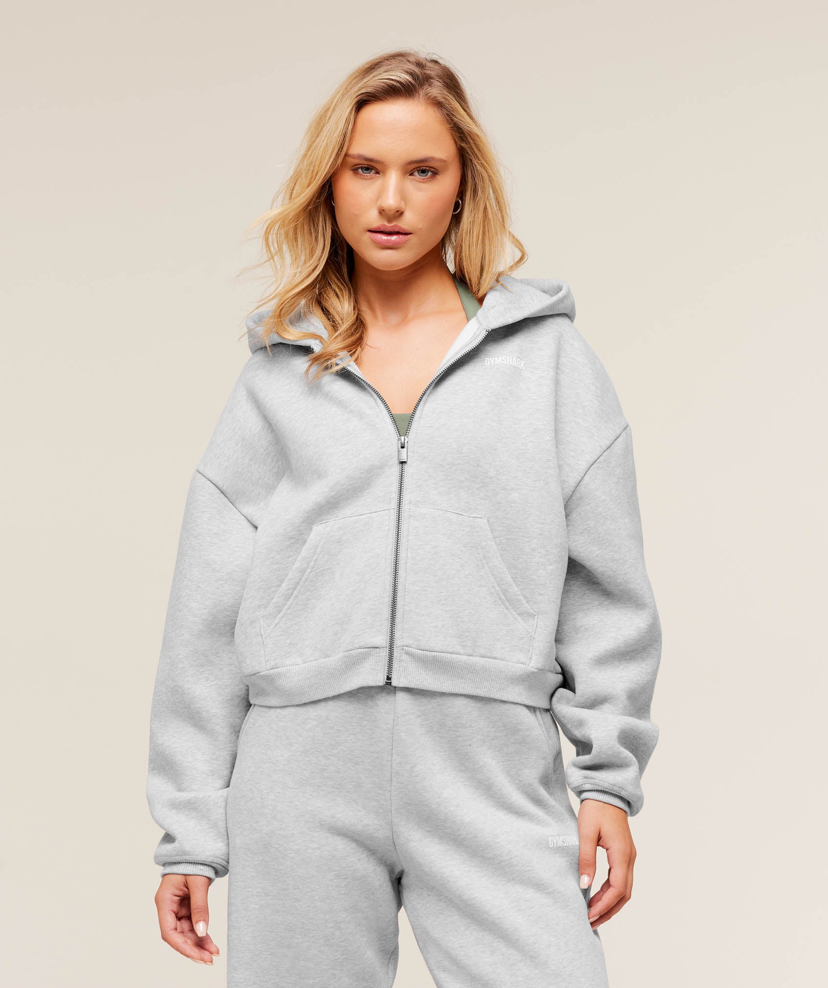 Cosy Luxe Zip Through Hoodie Oversized Fit