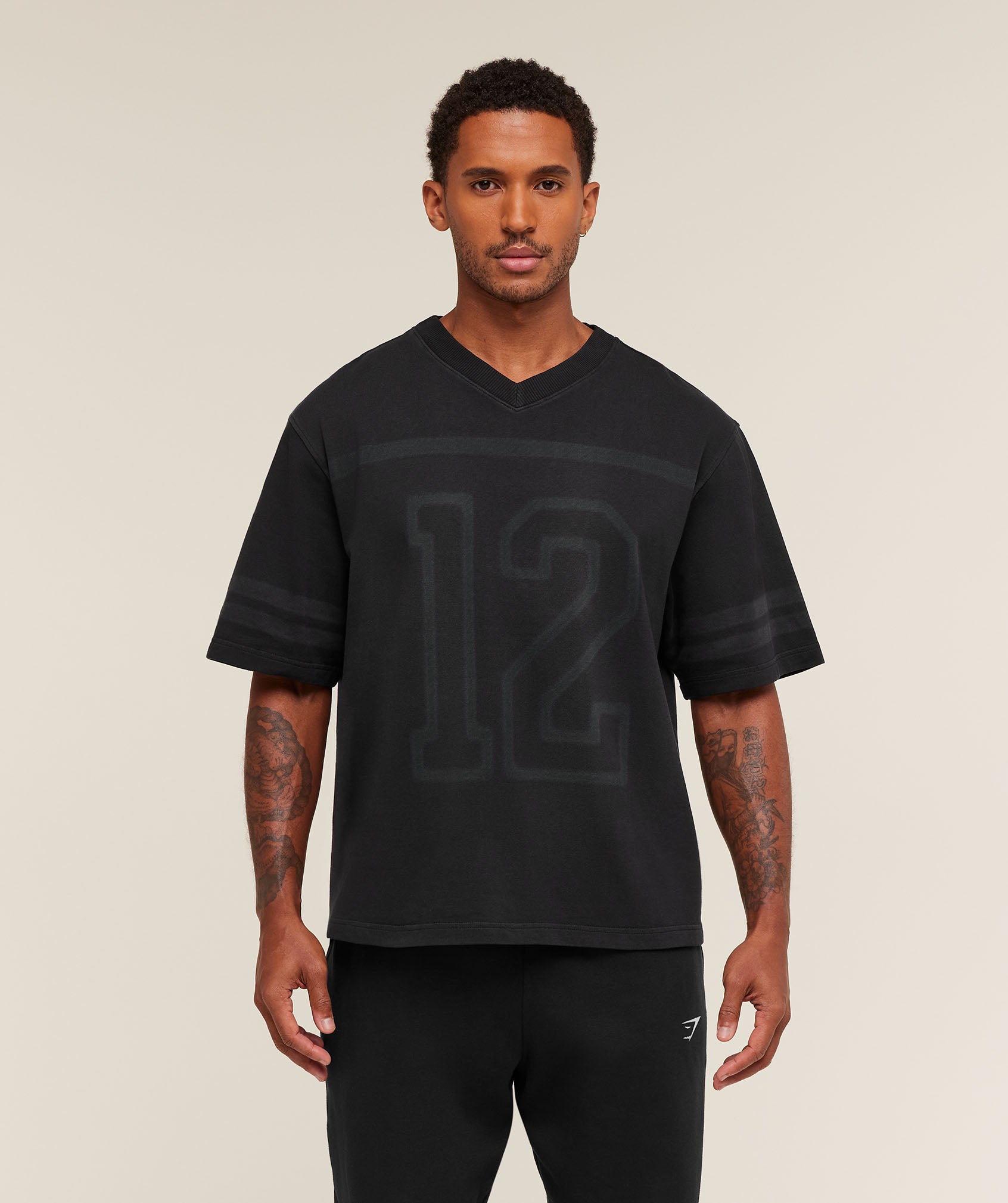 Collegiate Washed Jersey T-Shirt Oversized Fit