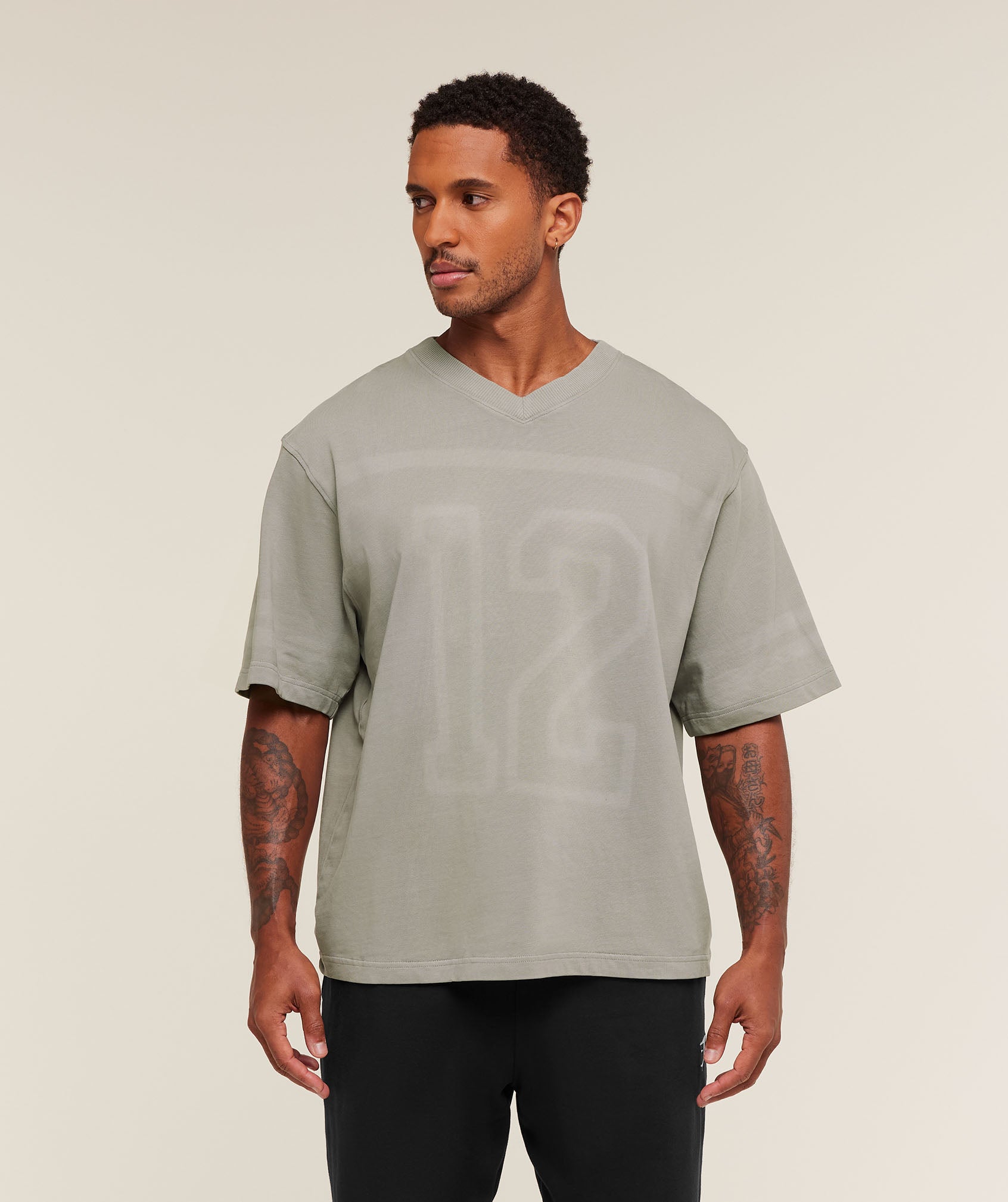 Collegiate Washed Jersey T-Shirt Oversized Fit