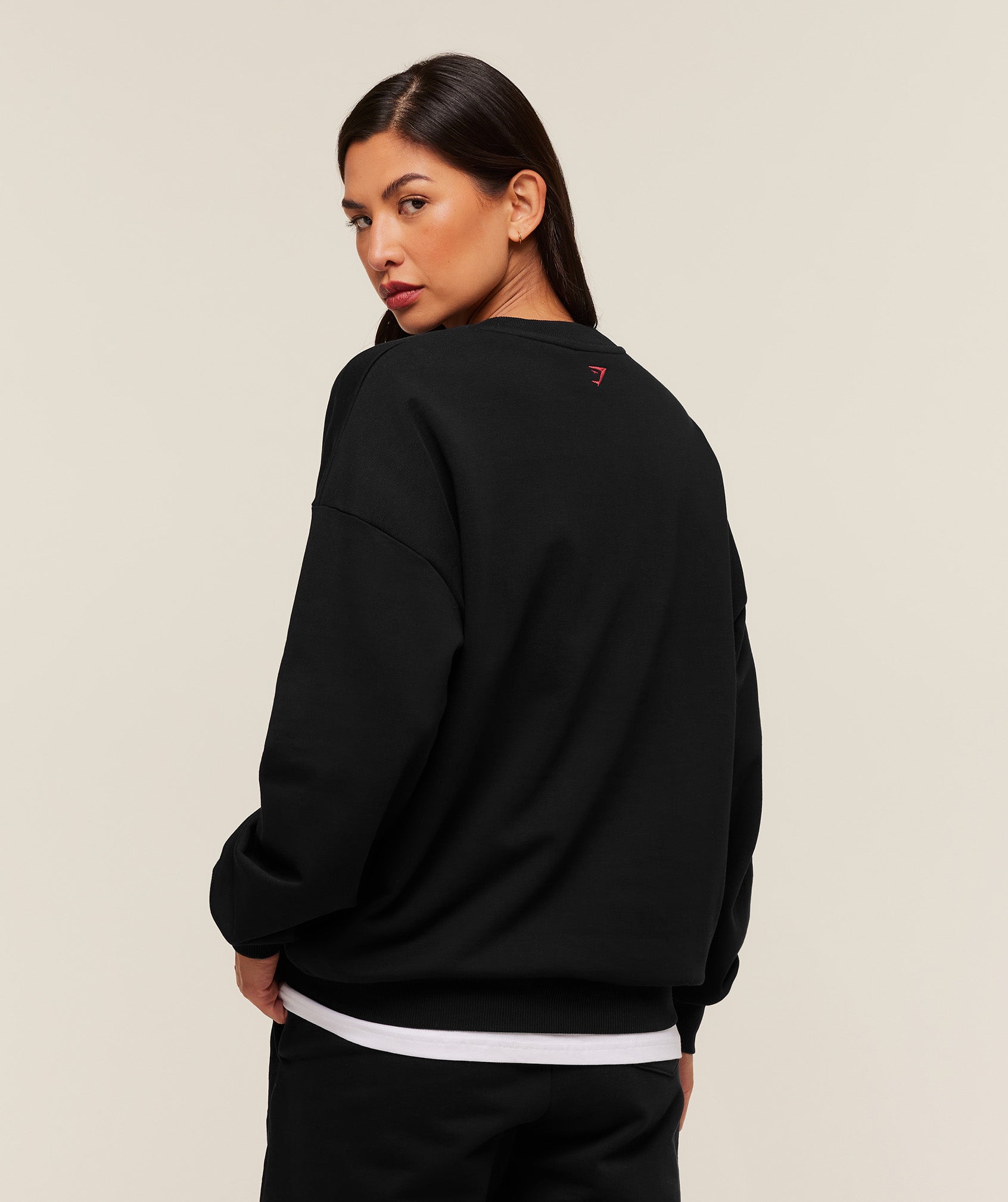 Alternative view of Collegiate Graphic Crew Neck Pullover Oversized Fit