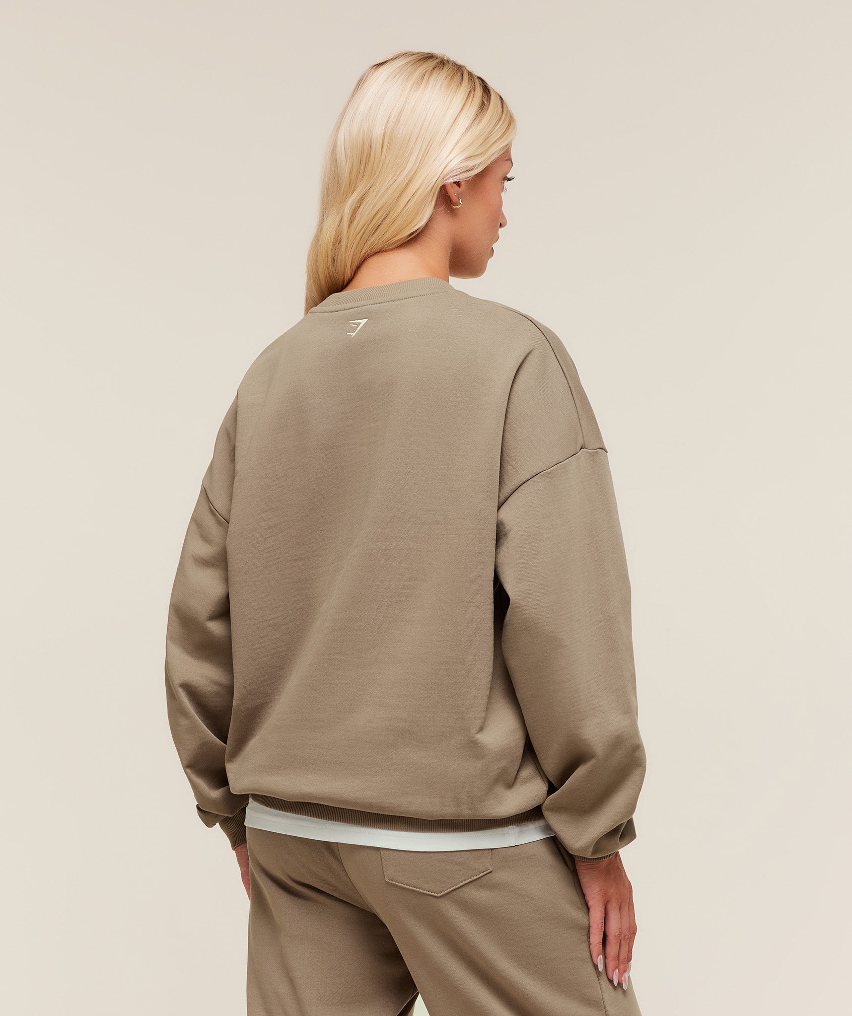 Alternative view of Collegiate Graphic Crew Neck Pullover Oversized Fit