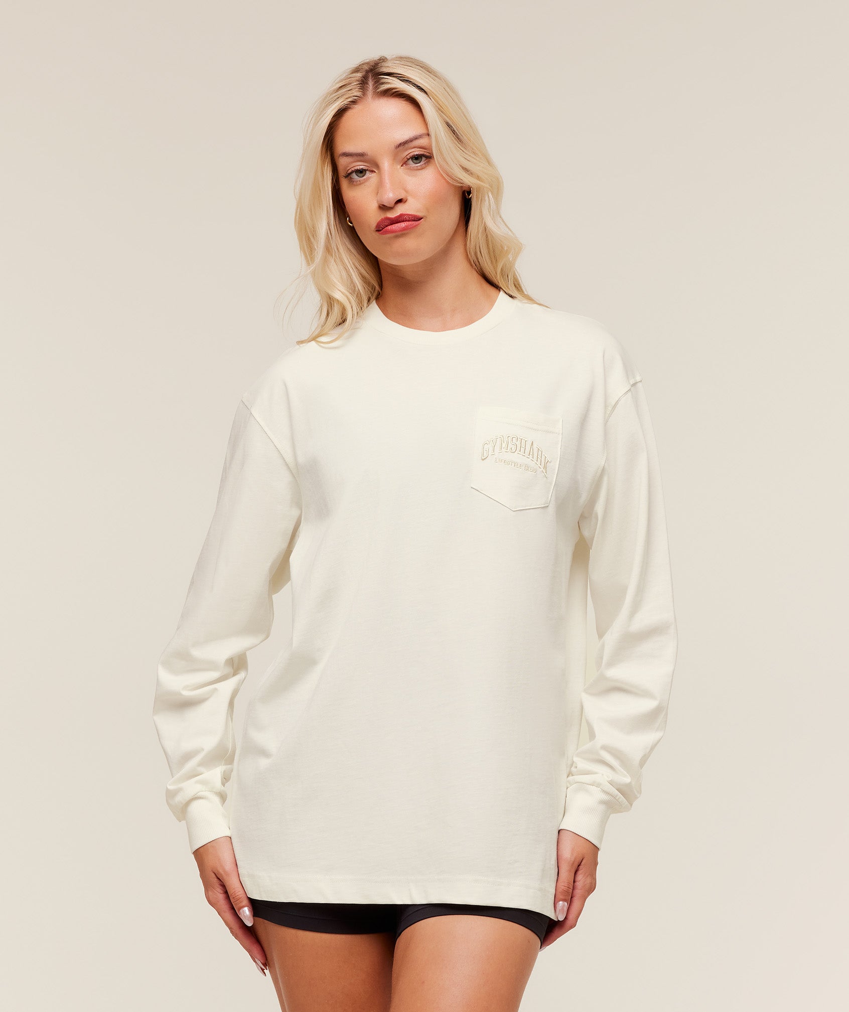 Collegiate Graphic Long Sleeve T-Shirt Oversized Fit