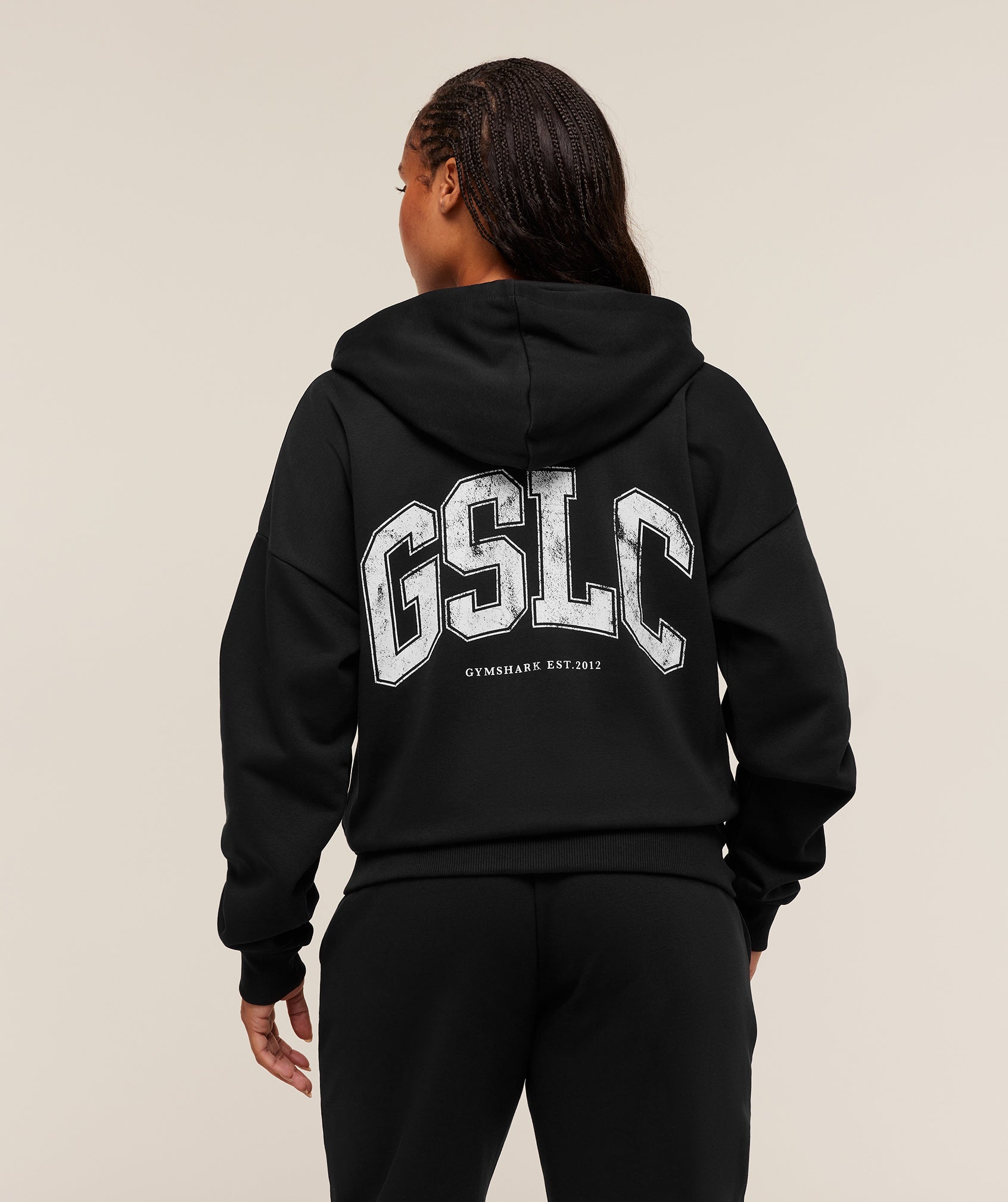 Gslc Graphic Zip Up Hoodie Oversized Fit