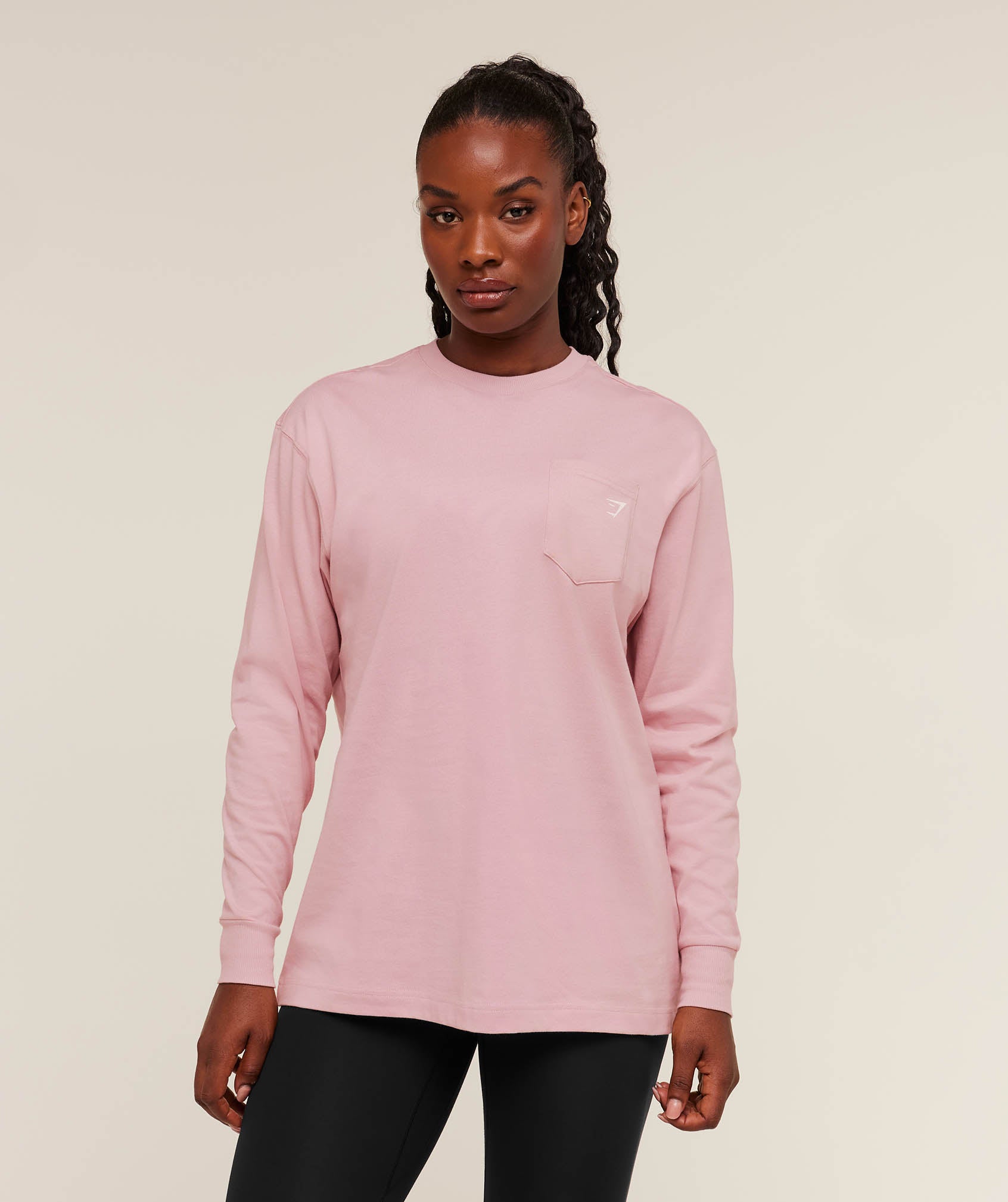 Alternative view of Juicy Peach Long Sleeve T-Shirt Oversized Fit
