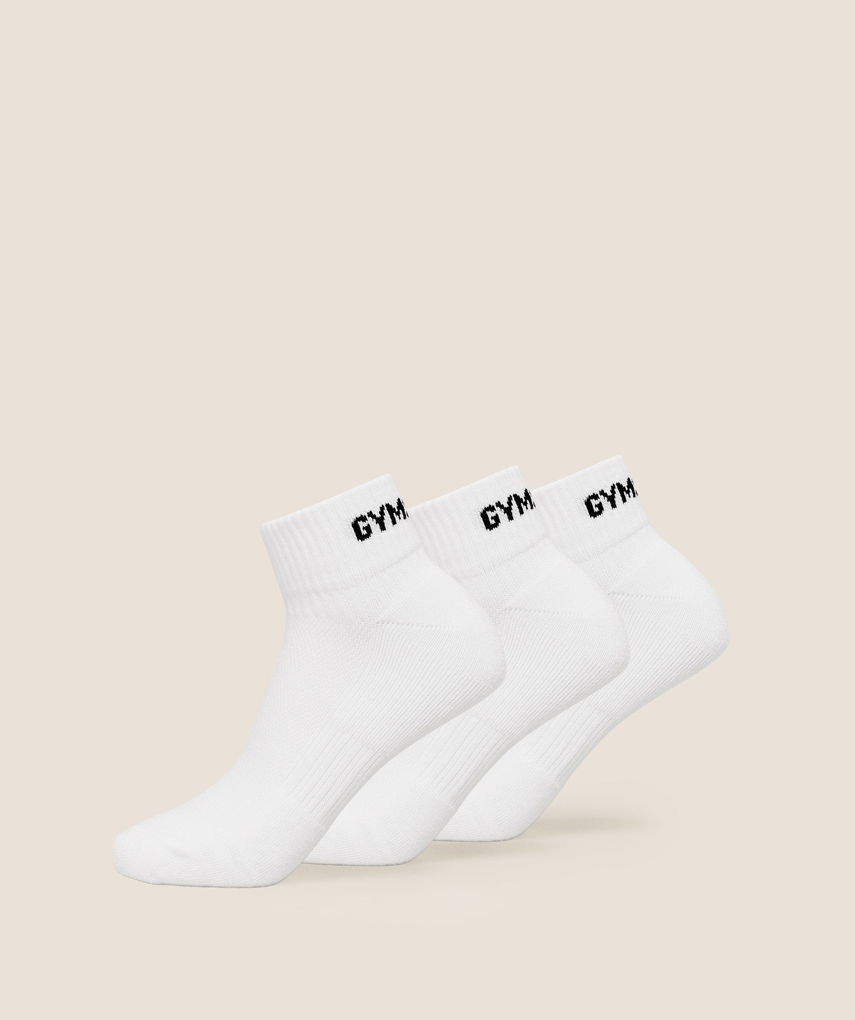 Jacquared Quarter Socks 3Pk