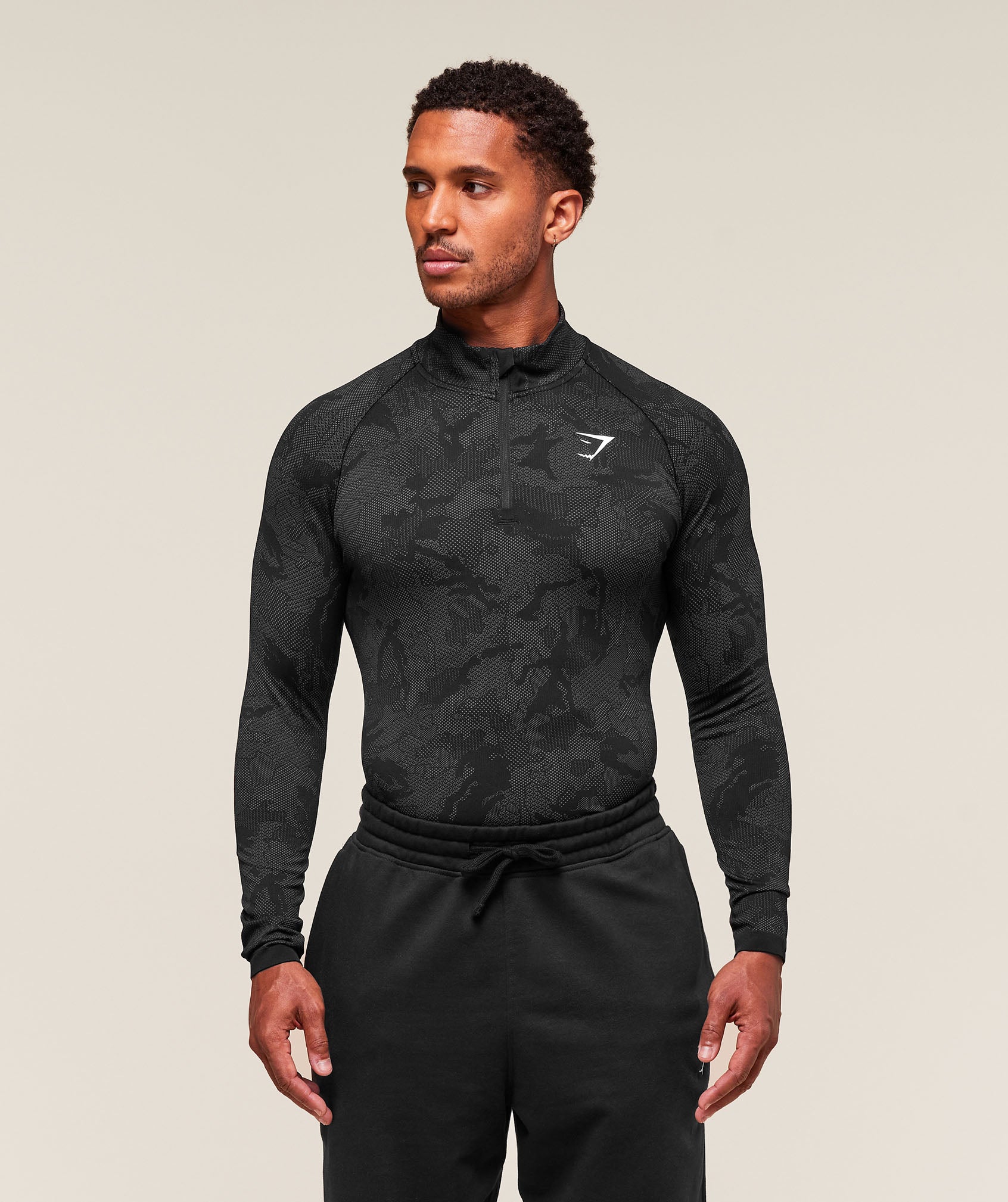 Geo Seamless 1/4 Zip Slim Fit