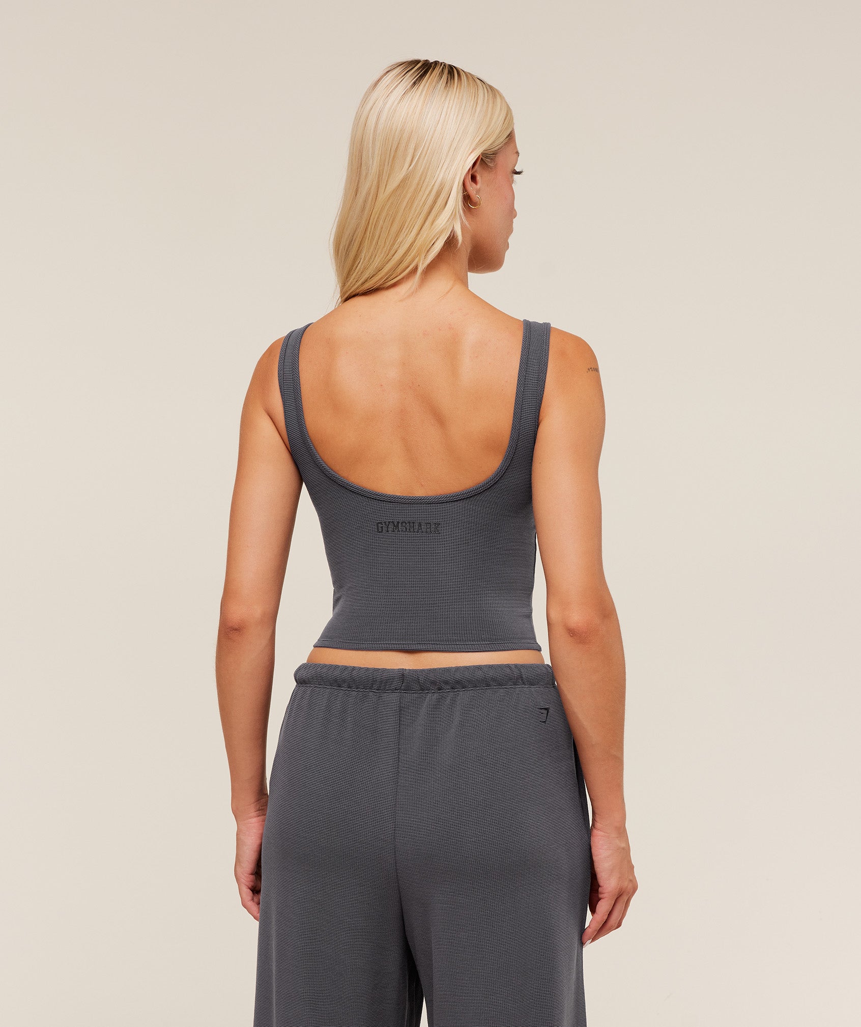 Alternative view of Waffle Cropped Tank