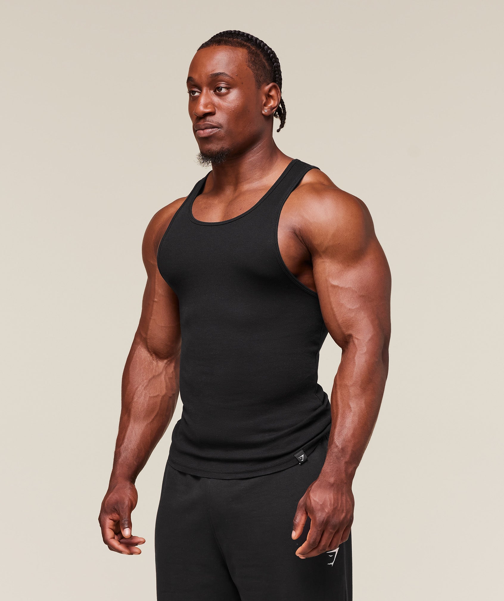 Alternative view of Ribbed Tank 1Pk Muscle Fit