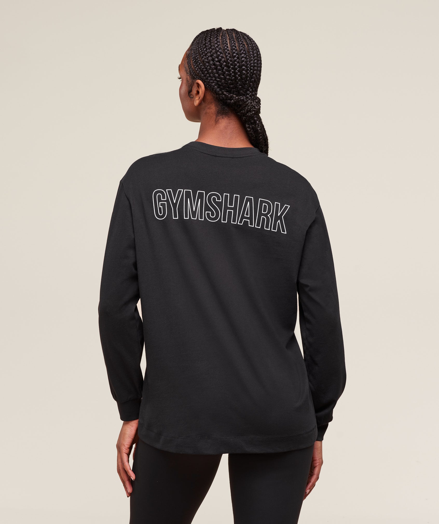 Trace Graphic Long Sleeve Top Oversized Fit