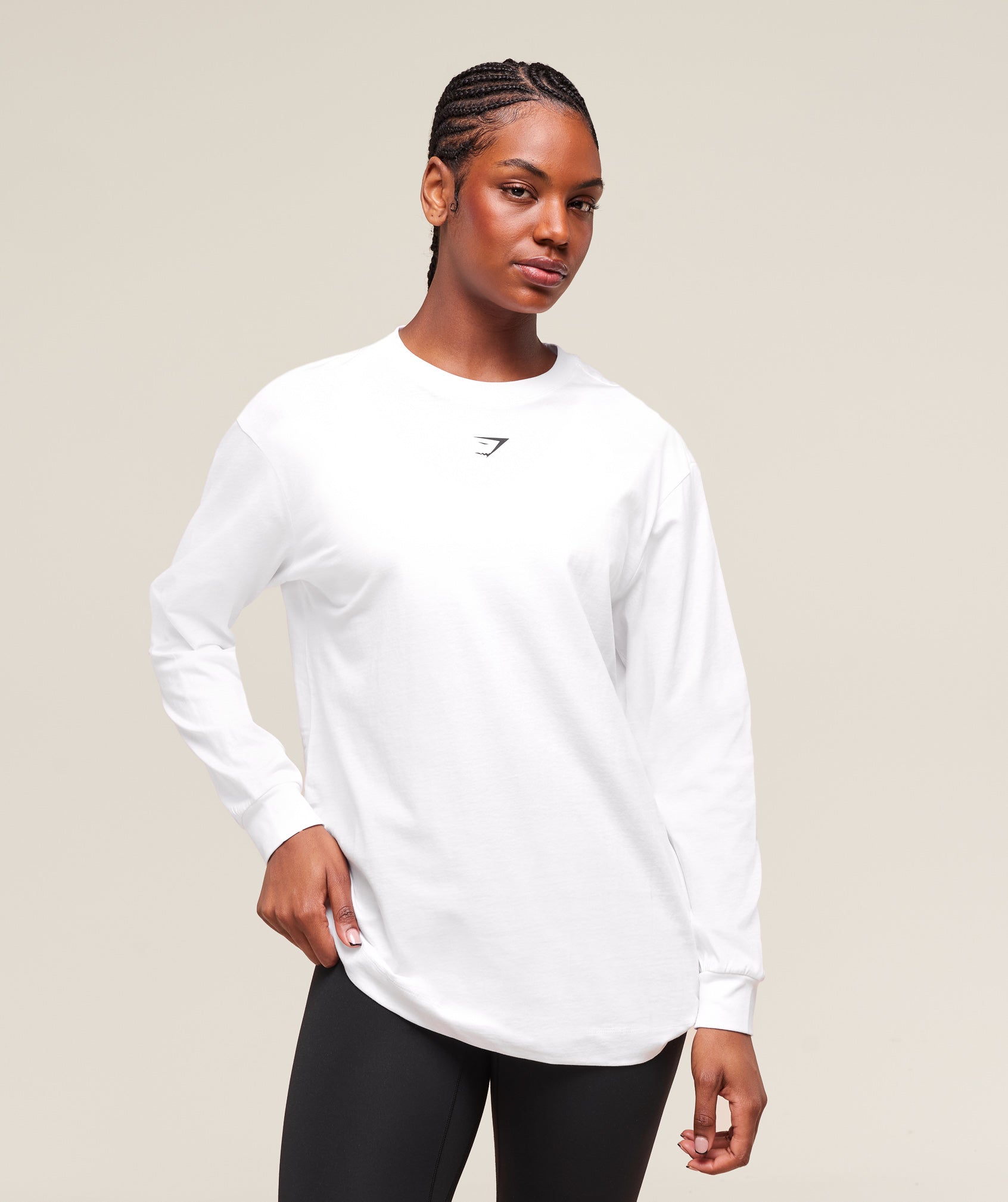 Alternative view of Trace Graphic Long Sleeve Top Oversized Fit