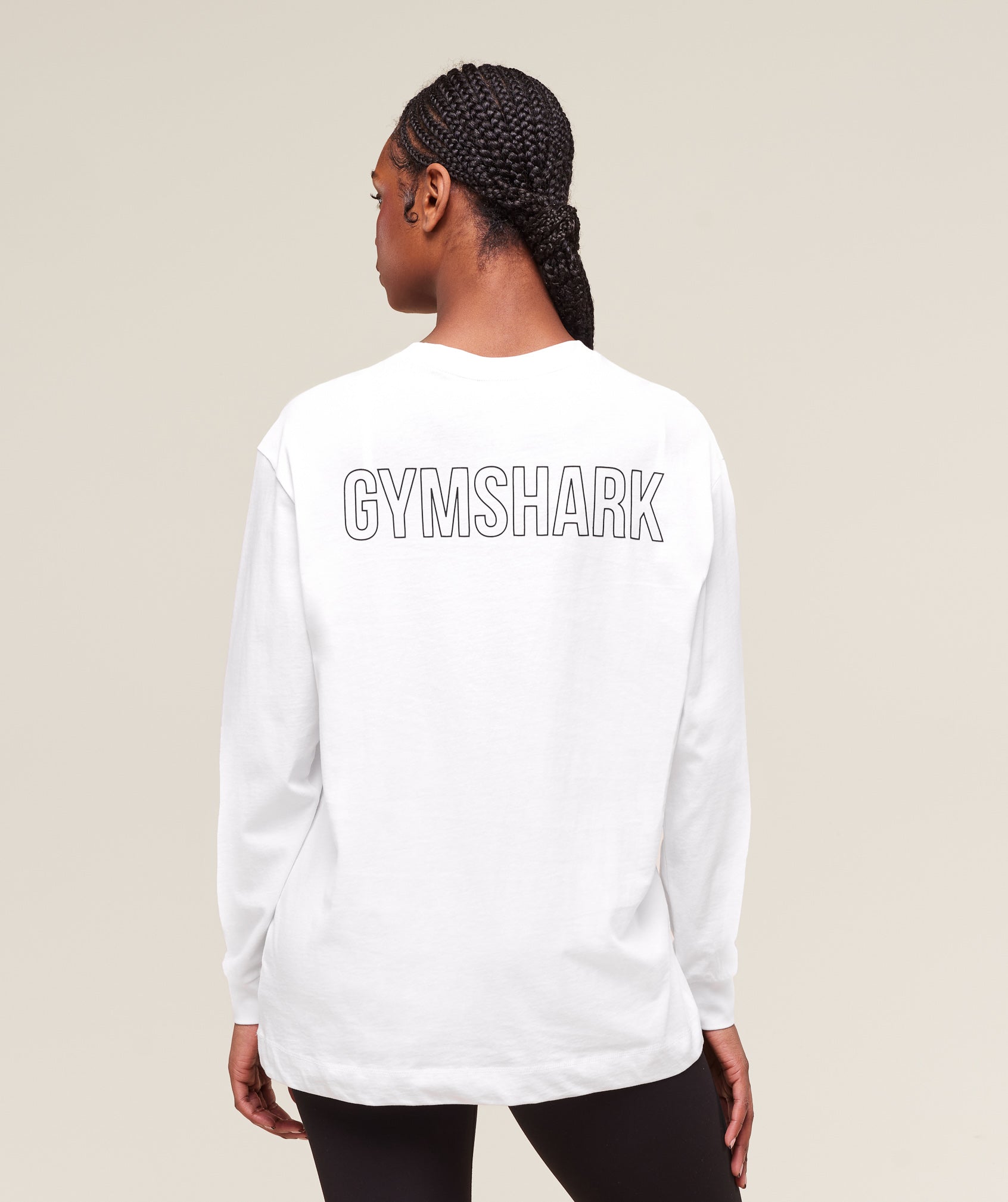 Trace Graphic Long Sleeve Top Oversized Fit