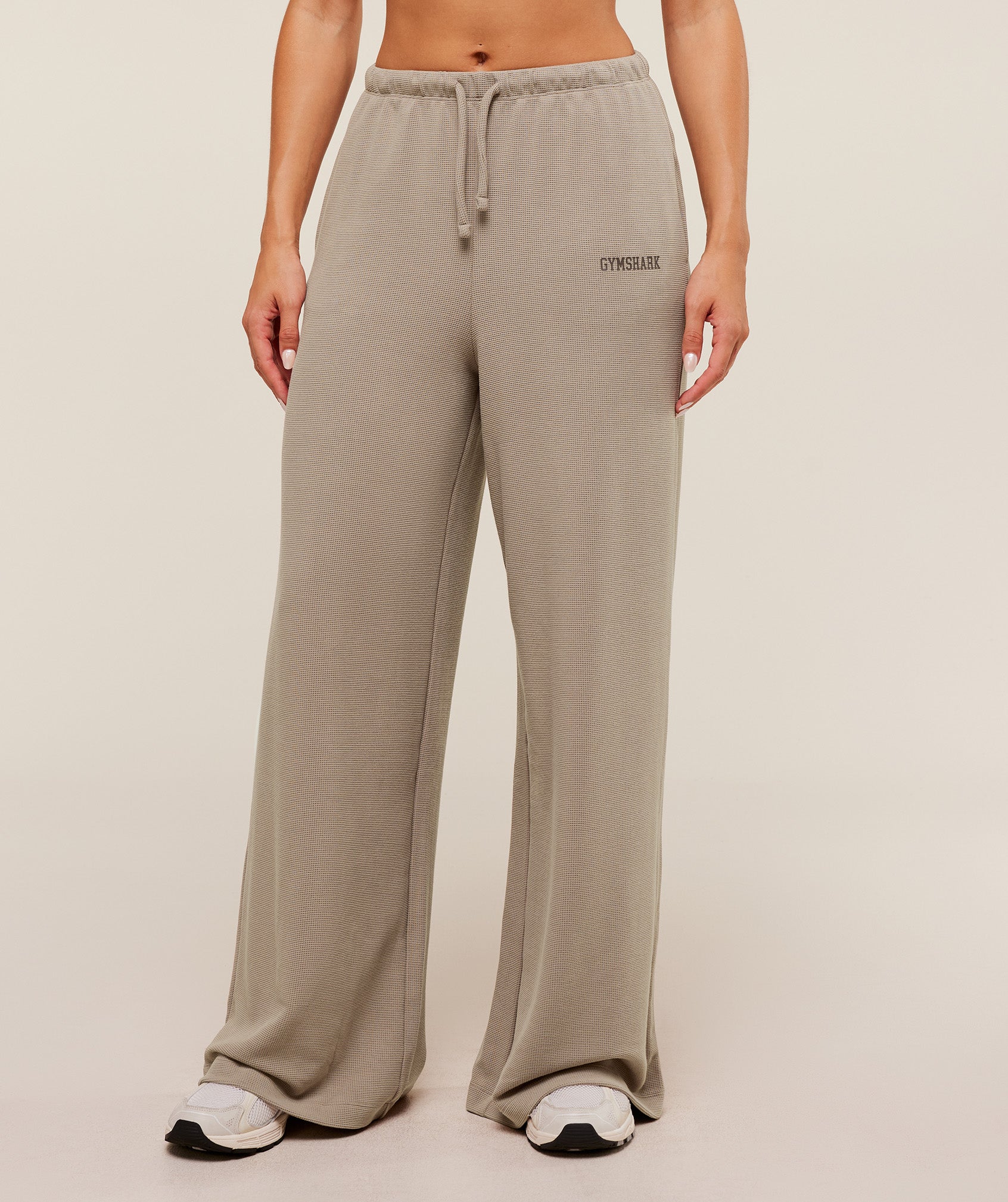 Waffle Wide Leg Pants Oversized Fit